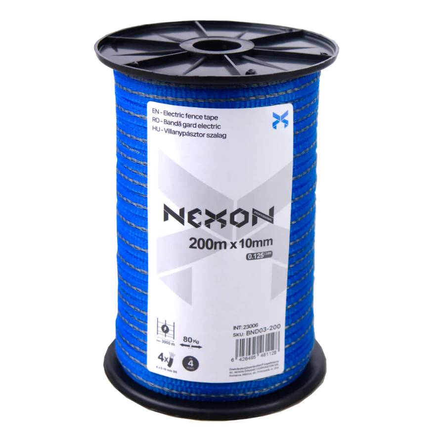 Villanypásztor szalag NEXON RANGER 200m 4-fémszál 80kg [1]