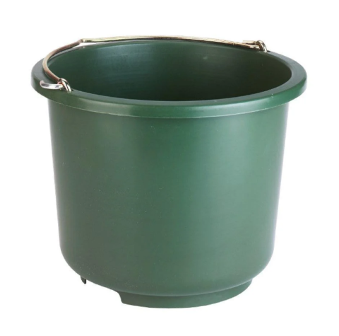 Zöld műanyag vödör, 12 literes – istállóba és építkezéshez, 33 cm [1]