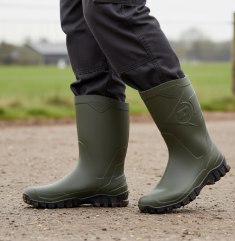 Csizmák - Dunlop Dee Calf Acifort gumicsizma – vízálló, zöld/fekete