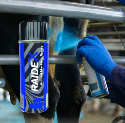 Állatjelölés - Raidex kék állatjelölő spray szarvasmarhákhoz és sertésekhez – 400 ml