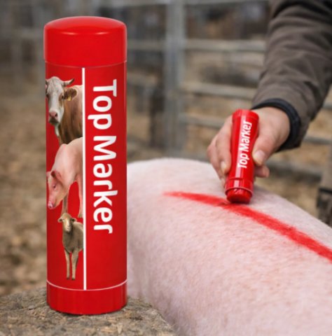 Állatjelölés - TopMarker piros állat jelölő kréta sertésekhez, juhokhoz és szarvasmarhákhoz – 60 ml