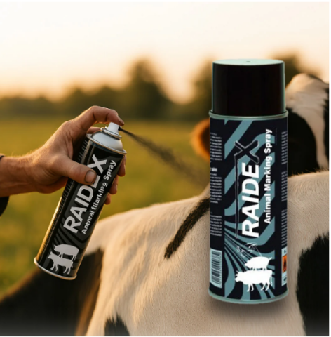 Állatjelölés - Raidex fekete állatjelölő spray szarvasmarhákhoz és sertésekhez – 400 ml