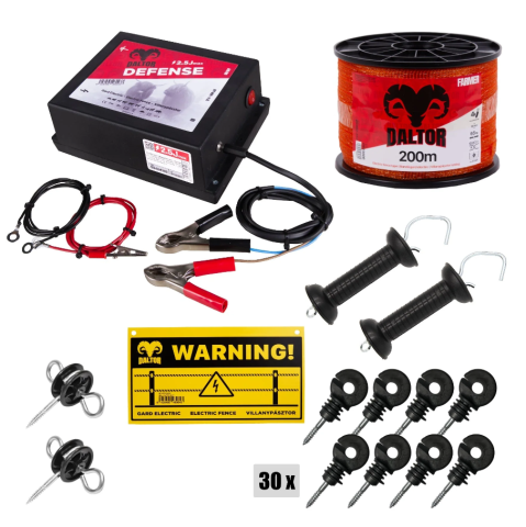 Kistestű állatok - DALTOR Defense 2,5J villanypásztor szett 200 m szalaggal