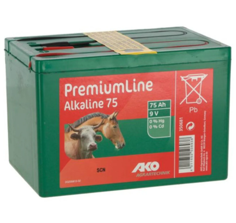 9V-os száraz elemek - 9V 75Ah száraz alkáli akkumulátor elektromos kerítéshez