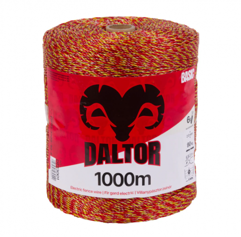 Villanypásztor zsinór/drót - Daltor BASIC zsinór 1000m 6-fémszál 90kg