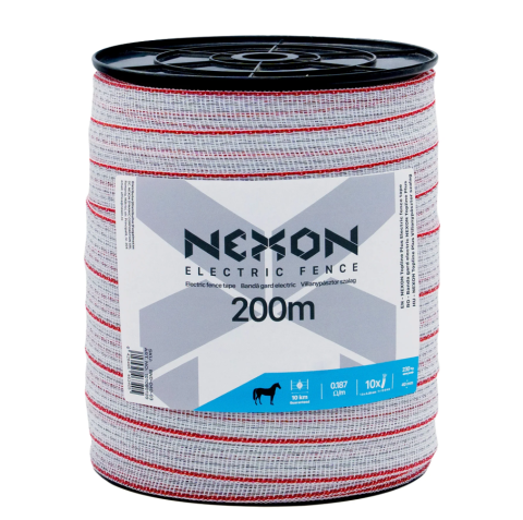 Villanypásztor szalag - NEXON Topline Plus villanypásztor szalag 200 m, 40 mm, 10 fémszál, 230 kg