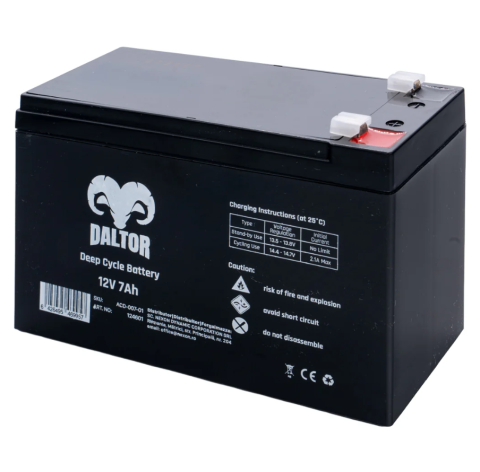 Akkumulátorok/Száraz elemek - Ólom savas akkumulátor villanypásztorhoz, napelemmel rendszerekhez 12V 7AH