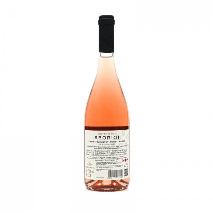 ABORIGI CABERNET SAUVIGNON, MERLOT & MALBEC - ROSE SEC - PODGORIA VIN 0.75L [2]