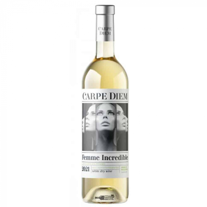 CARPE DIEM FEMME INCREDIBLE - FETEASCA REGALĂ, SAUVIGNON BLANC & VIORICA - ALB SEC - CASA LUCA 0.75L [1]