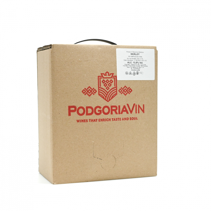 VIN MERLOT - ROSE DEMIDULCE - Bag-in-Box Podgoria Vin 5L [1]