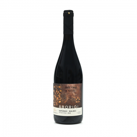 VIN ROȘU ÎN STICLĂ - ABORIGI SAPERAVI & MALBEC - ROSU SEC - PODGORIA VIN 0.75L
