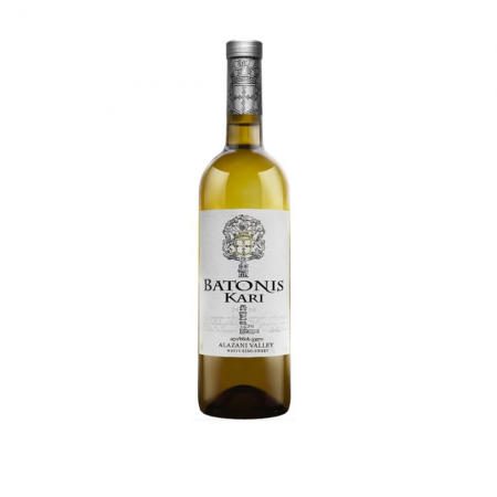 VIN DEMIDULCE ÎN STICLĂ - BATONIS KARI ALAZANI VALLEY - ALB DEMIDULCE - BATONO 0.75L