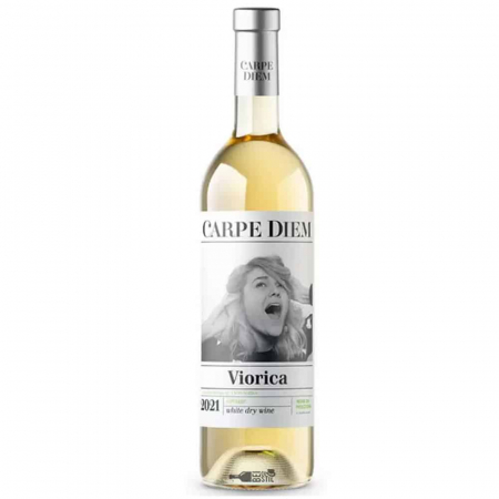 VIN ALB ÎN STICLĂ - CARPE DIEM VIORICA - ALB SEC - CASA LUCA 0.75L