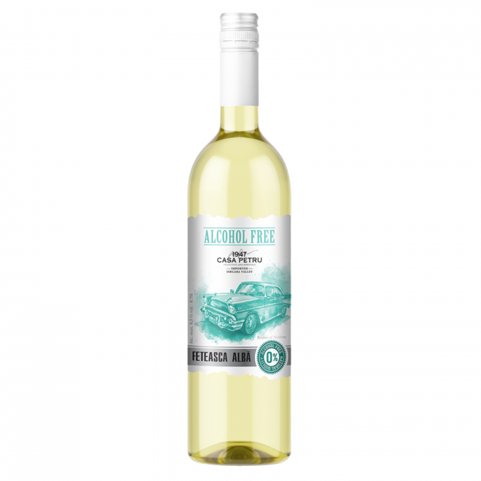 NON-ALCOOLICE - CASA PETRU FETEASCA ALBA - VIN DEZALCOOLIZAT ALB DEMIDULCE - 0.75L