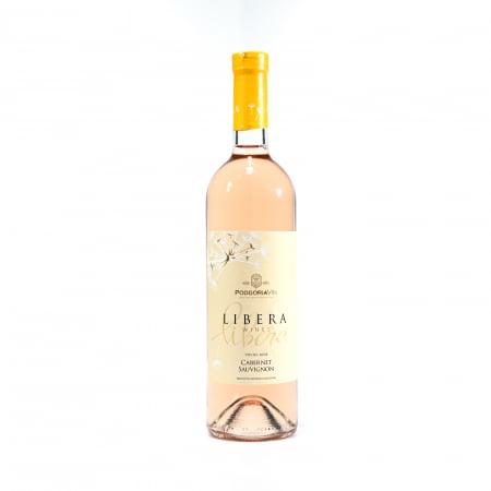 VIN ROSE ÎN STICLĂ - LIBERA CABERNET SAUVIGNON - ROSE SEC - PODGORIA VIN 0.75L
