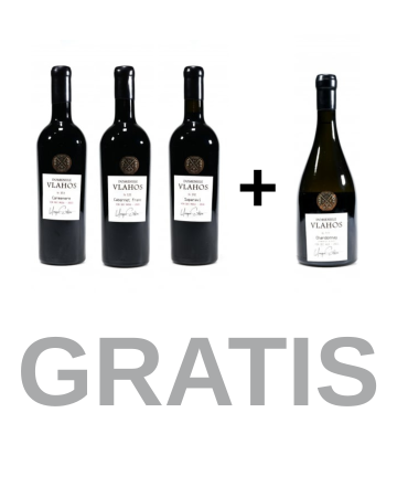 VIN ROȘU ÎN STICLĂ - PROMOȚIE „3+1 GRATIS” LA GAMA DOMENIILE VLAHOS