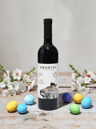 VIN ROȘU ÎN STICLĂ - !PROMOȚIE DE PRIMĂVARĂ! ABORIGI SAPERAVI - ROSU SEC - PODGORIA VIN 0.75L !PROMOȚIE DE PRIMĂVARĂ!