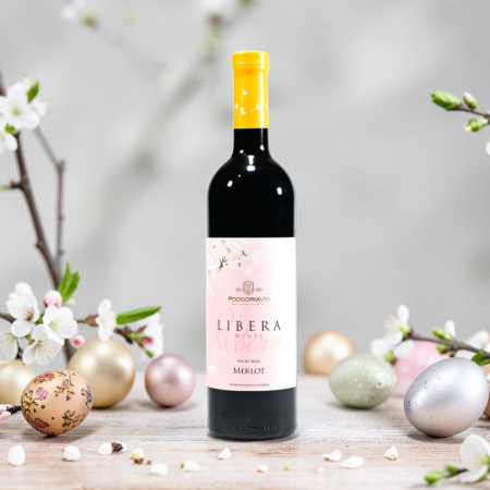 VIN DEMIDULCE ÎN STICLĂ - !PROMOȚIE DE PRIMĂVARĂ! LIBERA MERLOT - ROSU DEMIDULCE - PODGORIA VIN 0.75L !PROMOȚIE DE PRIMĂVARĂ!