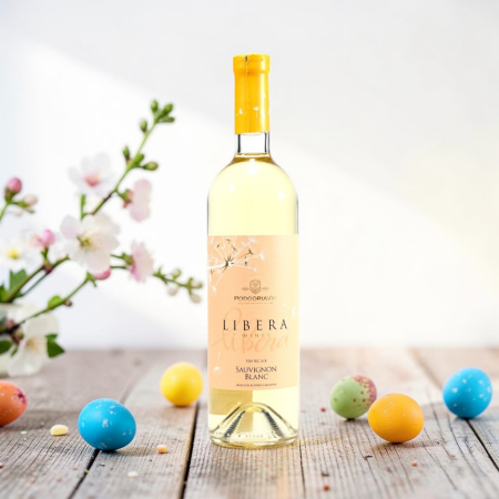 VIN ALB ÎN STICLĂ - !PROMOȚIE DE PRIMĂVARĂ! LIBERA SAUVIGNON BLANC - ALB SEC - PODGORIA VIN 0.75L !PROMOȚIE DE PRIMĂVARĂ!