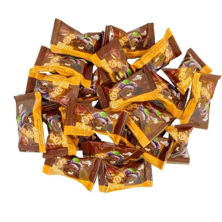 DULCIURI - PRUNE CU MIEZ DE NUCA IN CIOCOLATA RIFERO VRAC 100GR