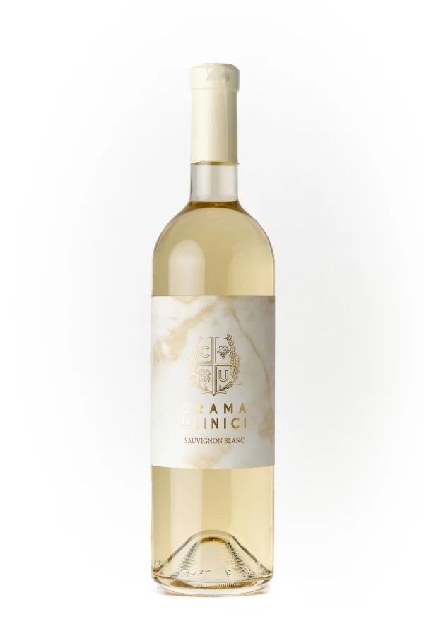 VIN ALB ÎN STICLĂ - SAUVIGNON BLANC - ALB SEC - CRAMA ULINICI 0.75L
