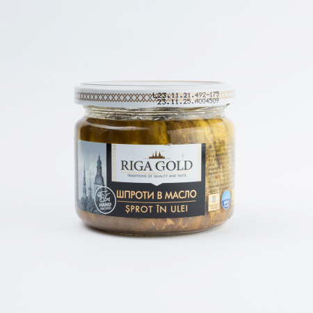 BĂCĂNIE - ȘPROT ÎN ULEI RIGA GOLD 250g