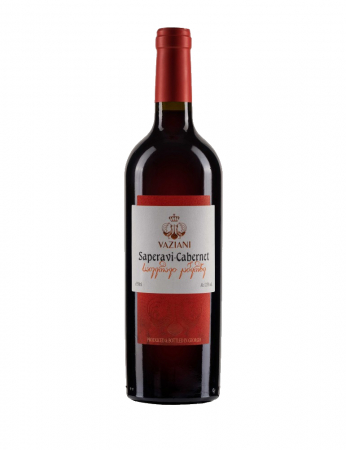 VIN SEC ÎN STICLĂ - VAZIANI SAPERAVI & CABERNET - ROSU SEC - VAZIANI WINERY 0.75L