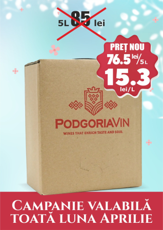 VIN ALB LA BAG-IN-BOX - VIN VIORICA - ALB DEMISEC - Bag-in-Box Podgoria Vin 5L