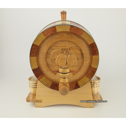 Butoias sculptat din prun si salcam pentru tuica si rachiu [2]