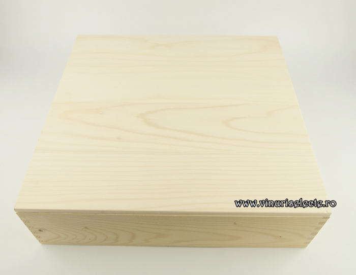 Cutie lemn masiv 4 sticle de vin 38x37x10.5 [3]