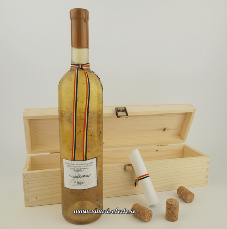 Chardonnay - Chardonnay 1998 Valea Calugareasca in cutie lemn