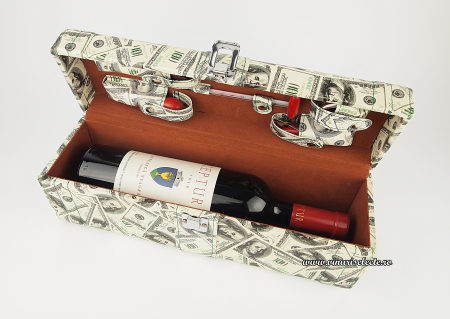 Cutii cu accesorii (1 sticla) - Cutie din piele ecologica cu 5 accesorii