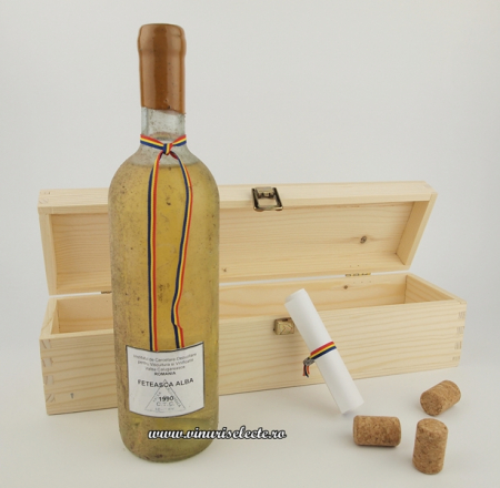 1990-1999 - Feteasca Alba 1990 Valea Calugareasca in cutie lemn
