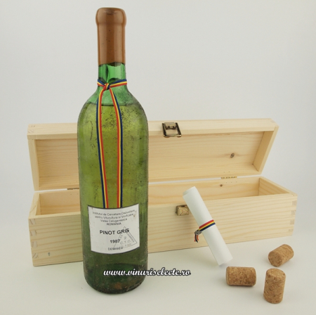1987 - Pinot Gris 1987 Valea Calugareasca in cutie lemn