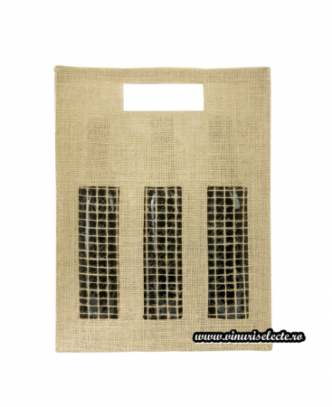 Sacose de iuta ecologica - Sacosa iuta ecologica PARIS - 3 sticle