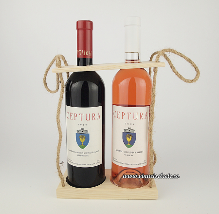 Cutii Lemn (2 sticle) - Suport vin 2 sticle