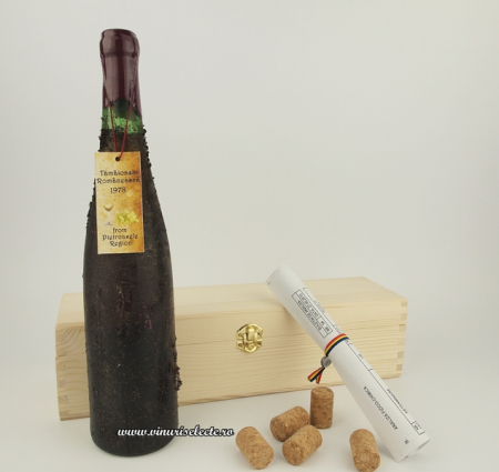 Vin Alb - Tamaioasa Romaneasca 1978 Pietroasele in cutie lemn
