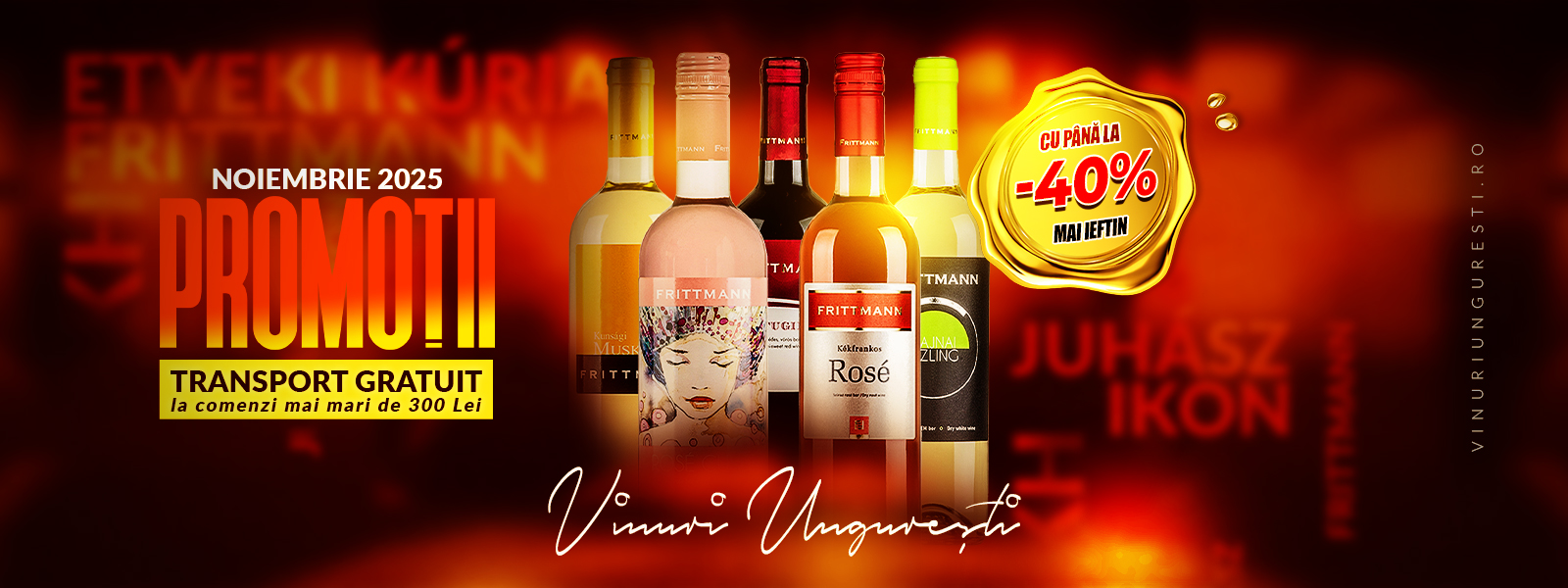 Reduceri de până la 40% la vinuri