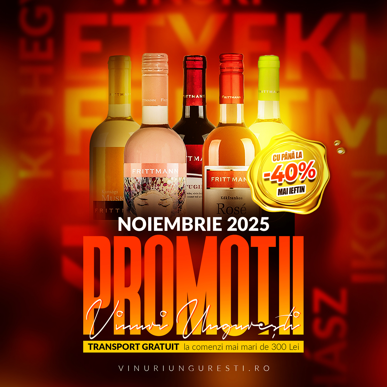 Reduceri de până la 40% la vinuri