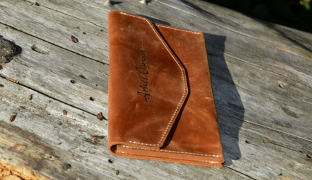 Portofel piele maro handmade [1]