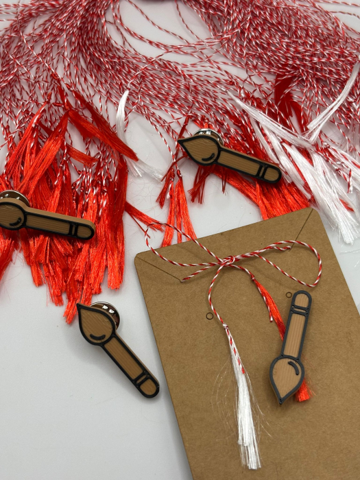 Mărțișor Artă Printat 3D – Pensulă sau Paletă | 1 Martie [3]