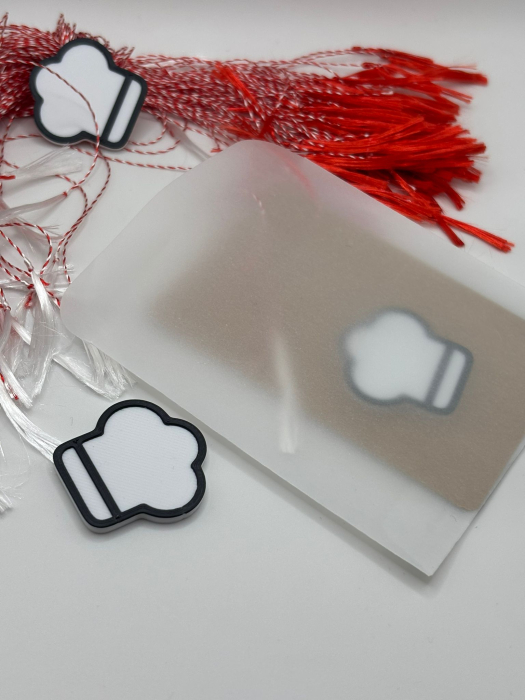 Mărțișor Bonetă de Bucătar Printat 3D – Broșă Originală 1 Martie [3]