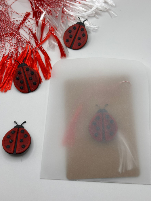 Mărțișor buburuză printat 3D cu broșă | 1 Martie [4]