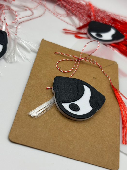 Mărțișor Cap de Cățel Printat 3D – Broșă Originală 1 Martie [2]