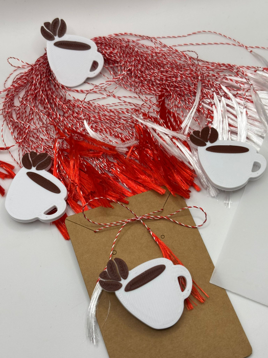Mărțișor Ceașcă de Cafea Printat 3D – Broșă 1 Martie [2]