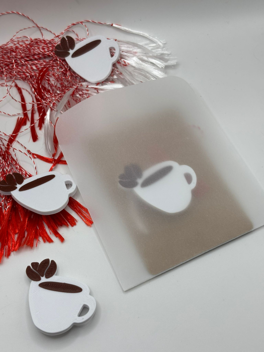 Mărțișor Ceașcă de Cafea Printat 3D – Broșă 1 Martie [3]