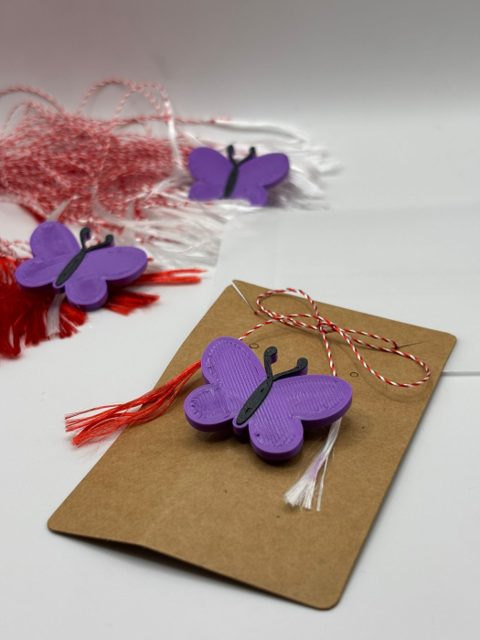 Mărțișor fluture printat 3D cu broșă | 1 Martie [3]