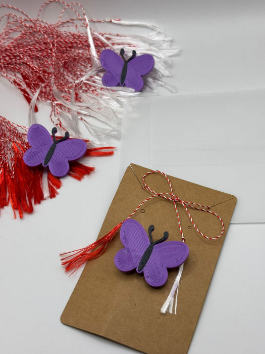 Mărțișor fluture printat 3D cu broșă | 1 Martie [2]