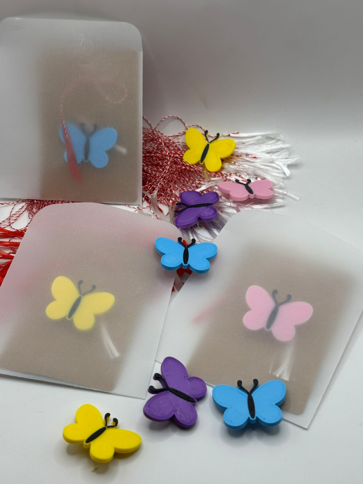 Mărțișor fluture printat 3D cu broșă | 1 Martie [4]