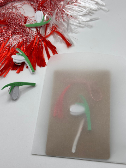 Mărțișor ghiocel printat 3D cu broșă | 1 Martie [3]